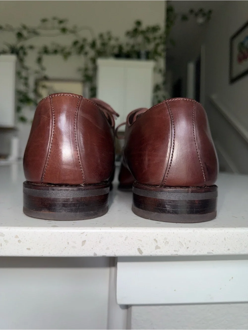 T.M.Lewin Men's Dark Brown Leather Derby Shoes
